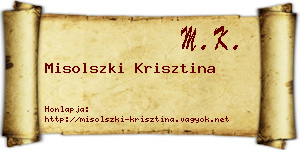 Misolszki Krisztina névjegykártya